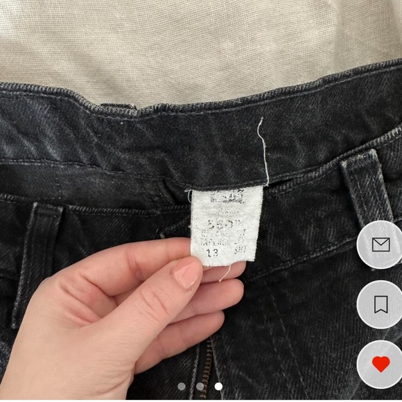 ** SOLD ** VINTAGE LEVIS 550 JEANS BLACK WAIST 29”x30” (labeled size 13) - Picture 3 of 3